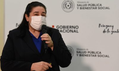 Dra. Sandra Irala, durante la conferencia de prensa de esta mañana. Foto: Ministerio de Salud.