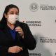 Dra. Sandra Irala, durante la conferencia de prensa de esta mañana. Foto: Ministerio de Salud.