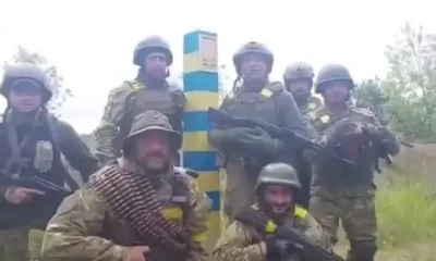 Soldados ucranianos que han estado contraatacando cerca de la ciudad nororiental de Járkiv, llegaron a la frontera rusa. Foto: BBC Mundo