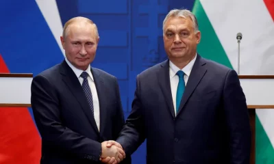 Vladimiri Putin y el primer ministro de Hungría Viktor Orban. Foto: Infobae.