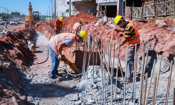 Obras en Tres Bocas. Foto: Gentileza