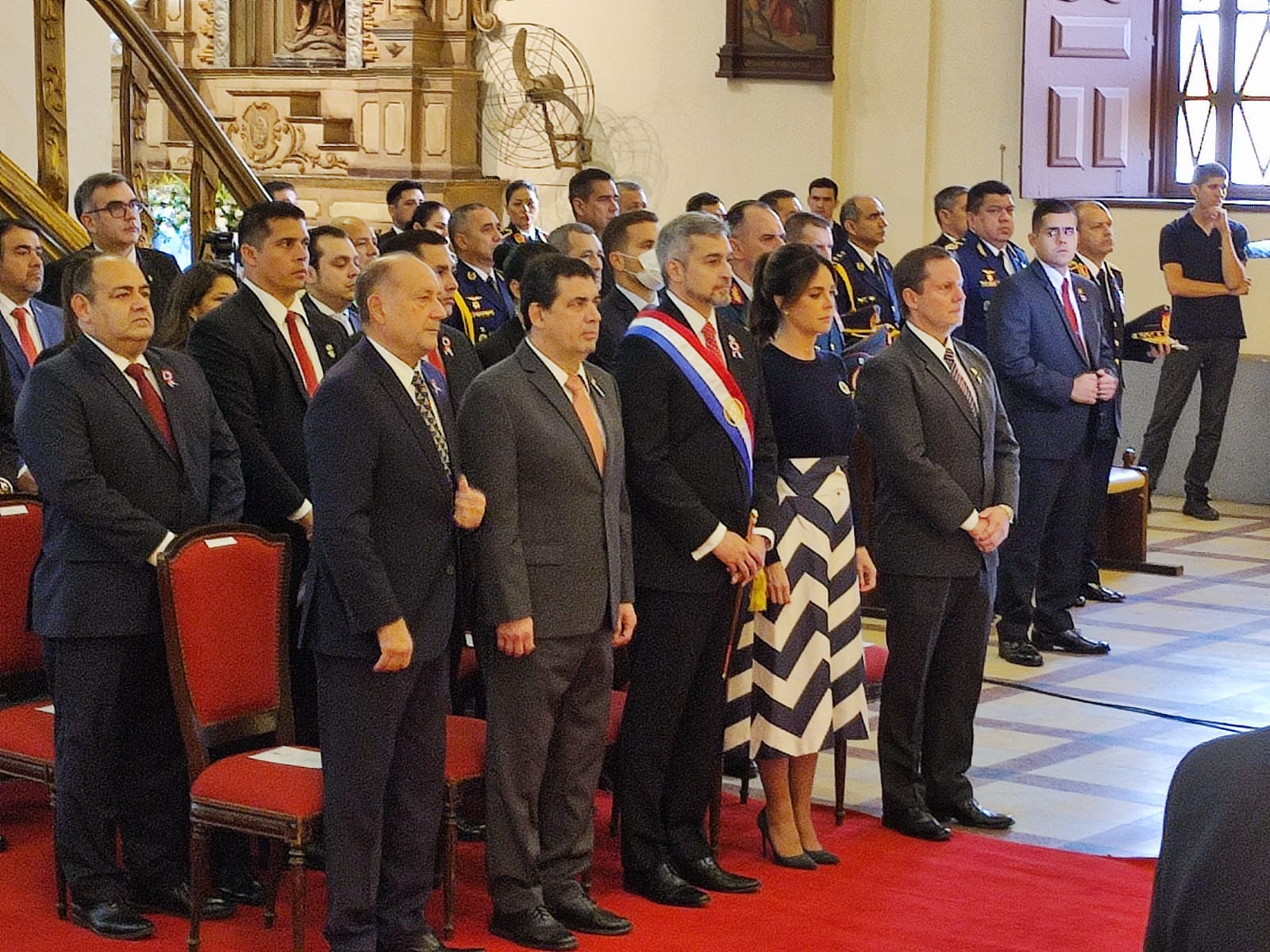 Autoridades de los tres poderes del estado en el Te Deum. Foto: Gentileza