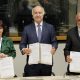 Elena Martínez, Enrique Gil Botero y Jorge Abbott Charme: representantes de los organismos de justicia de América Latina, Bruselas. Foto: DW