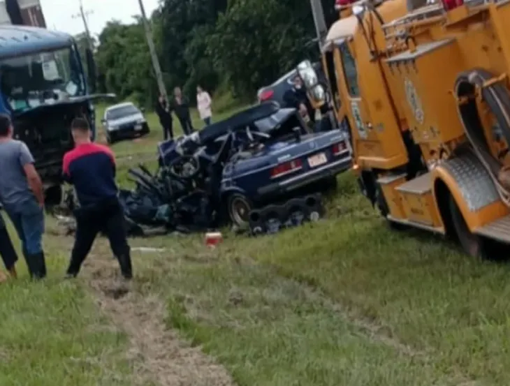 El terrible accidente ocurrió en Santa Rosa, Misiones. Captura: Telefuturo