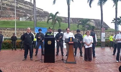 Conferencia de prensa sobre avances en la investigación del asesinato del fiscal Marcelo Pecci, en Colombia. Foto: Gentileza