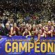 Félix Pérez Cardozo, campeonas de la Liga Femenina Sudamericana de Básquetbol. Foto: Gentileza