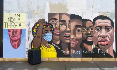 Graffiti en Minneapolis, Minnesota, recuerda que el racismo puede ser mortal, destacando el asesinato de George Floyd. Foto: DW