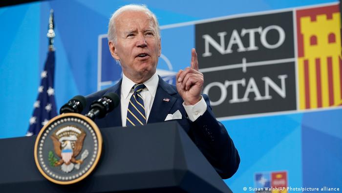 Joe Biden en la OTAN. Foto: DW