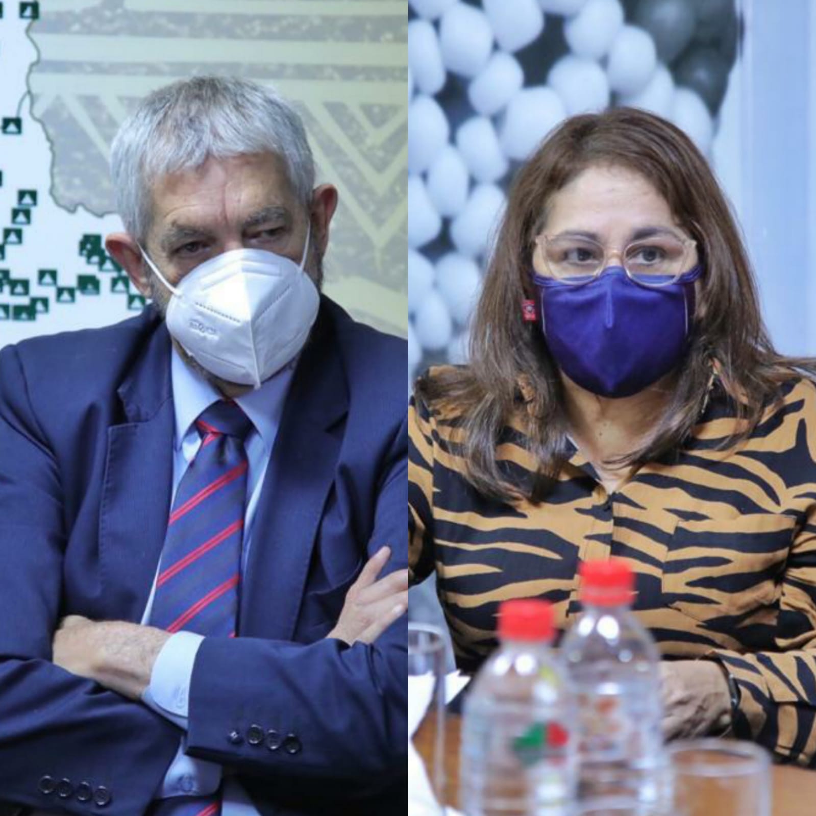 Senadores Miguel Rodríguez y Georgia Arrúa, enfrentados. Foto: Gentileza