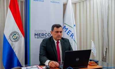 Édgar Olmedo, ministro de Justicia, tuvo a su cargo las palabras de bienvenida a la reunión. Foto: Gentileza.