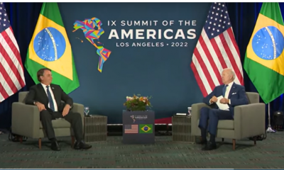 Reunión bilateral entre Bolsonaro, presidente de Brasil, y Biden, presidente de Estados Unidos. Foto: Euronews