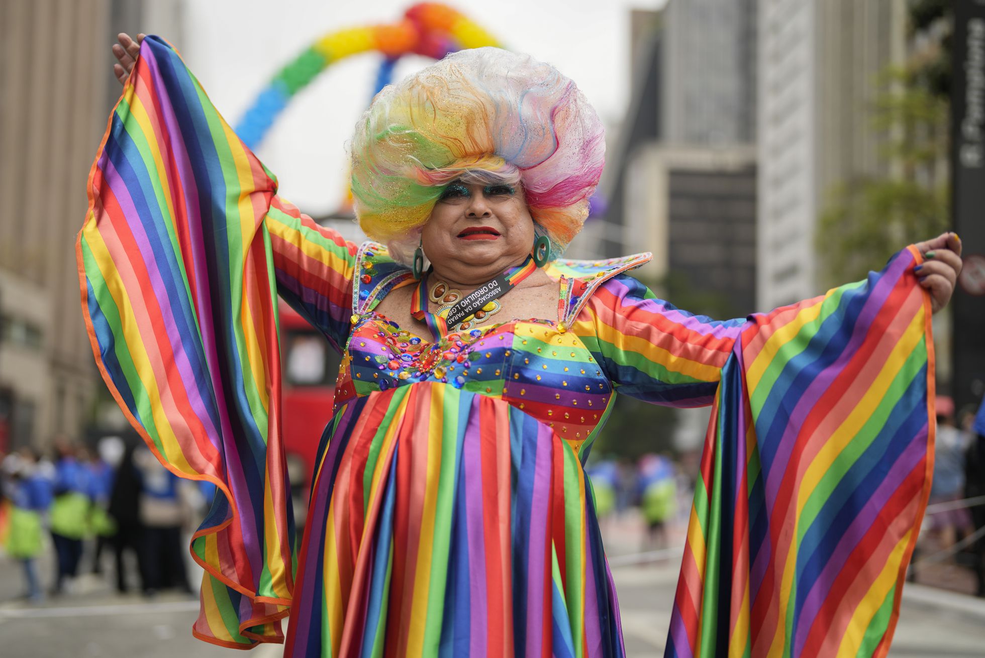 Una participante del desfile de Orgullo LGBT, 19 de junio, en São Paulo, Brasil. Foto: El País. ARCHIVO.