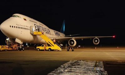 Avión iraní retenido en Argentina. Foto: Gentileza