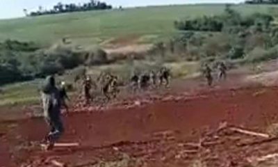 Enfrentamiento en Edelira. Foto: Captura de video.