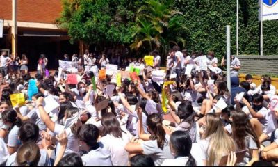 Protesta de colegio. Foto Ilustrativa.