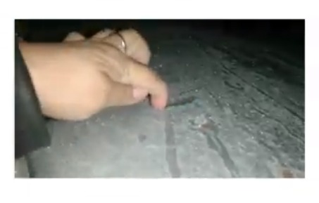 Escarcha se encontró en varios puntos. Foto: Captura de video