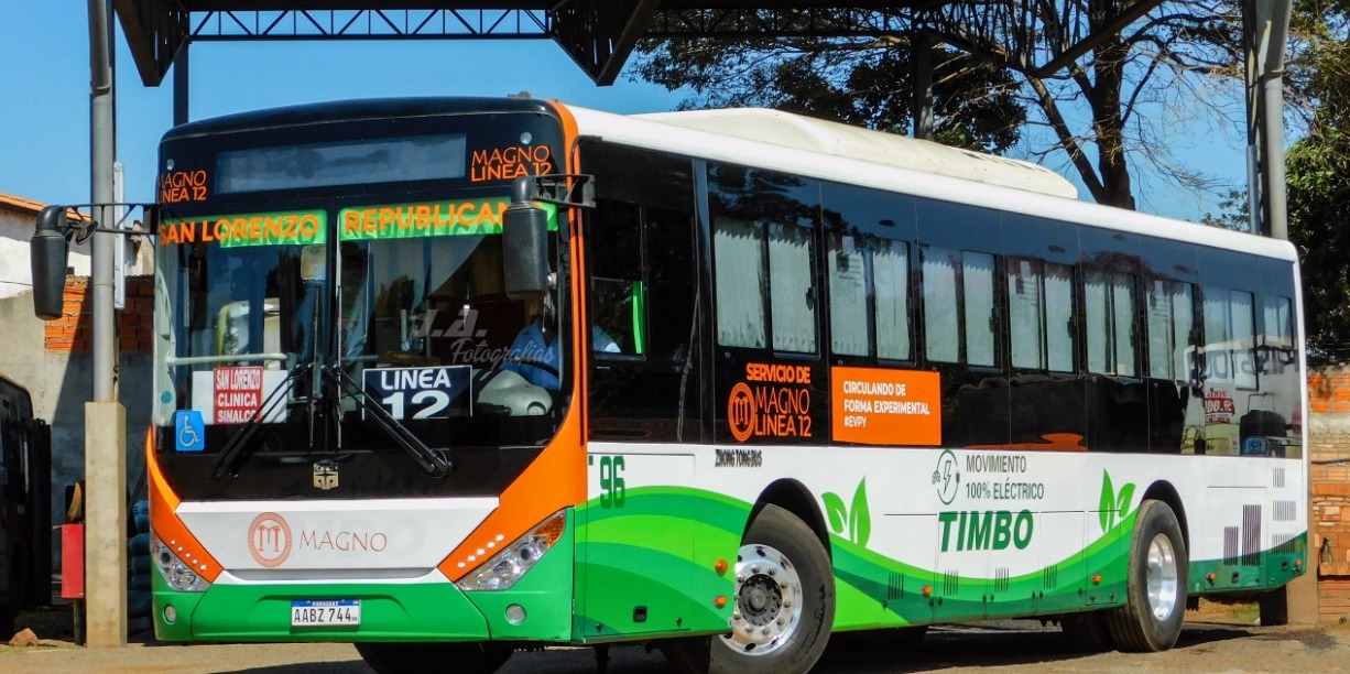 Bus Eléctrico de la empresa Magno. Foto: Gentileza