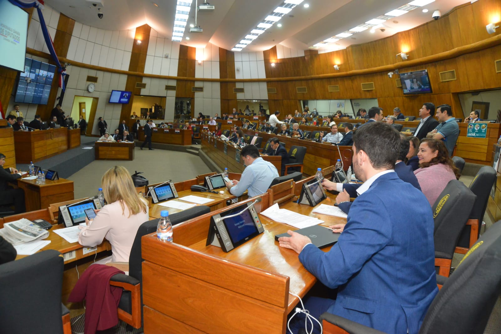 Durante la sesión ordinaria de la Cámara de Diputados. (Foto Diputados).