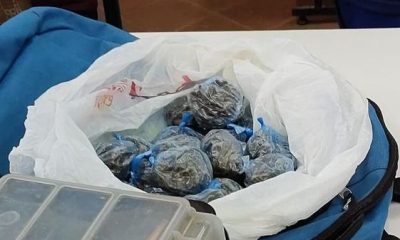 La droga incautada de la mochila del alumno de 14 años. Foto: Gentileza.