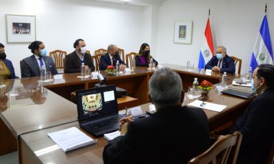 Autoridades de Paraguay y El Salvador conversaron sobre potenciales líneas de cooperación bilateral entre ambos países. Foto: Ministerio de Relaciones Exteriores.