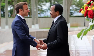 El presidente de Fracia, Emmanuel Macron, y el de Camerún, Paul Biya. Infobae