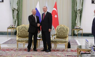 El presidente ruso Vladimir Putin y el mandatario turco Recep Tayyip Erdogan. Foto: DW