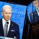 El primer debate de la campaña de 2020, celebrado el 29 de septiembre en Cleveland entre Joe Biden (izquierda) y Donald Trump, visto desde el Walters Sports Bar, de Washington. Foto: El País