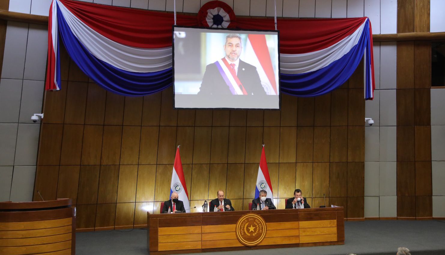 Cuarto informe de gestión del presidente de la República, Mario Abdo Benítez. Foto: Senado