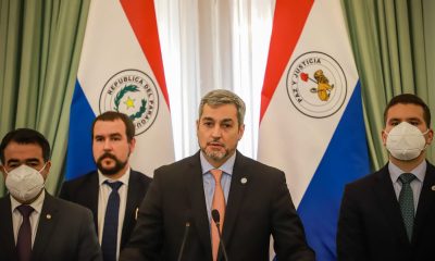 El presidente de la República, Mario Abdo Benítez, se reunió con el Equipo Económico y luego brindó una conferencia de prensa. Foto: Presidencia