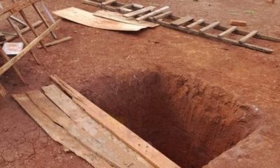 El menor se encontraba jugando en el patio de la casa donde el pozo ciego está en construcción. Foto: Gentileza