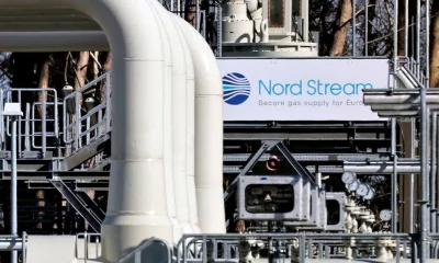 Tuberías de las instalaciones de desembarque del gasoducto "Nord Stream 1". Foto: Infobae.