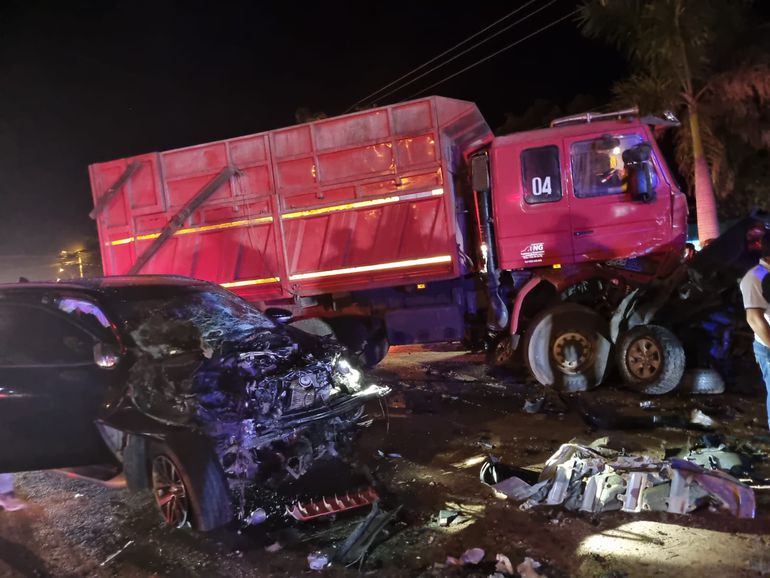 Imagen del accidente fatal. (Foto Gentileza).