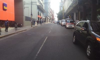 Calles y comercios vacíos en Asunción. Foto: AST