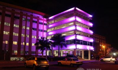 Clinicas se encendió desde ayer con luces alusivas. Foto: Gentileza