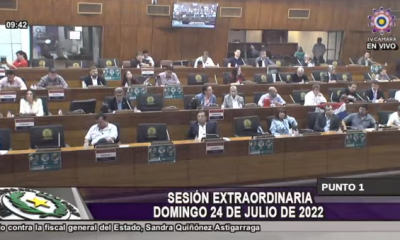 Sesión del Congreso Nacional. Captura de Cámara TV