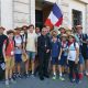 Monseñor Adalberto Martínez junto al grupo de personas en la Santa Sede. Foto: Twitter @Adalmart