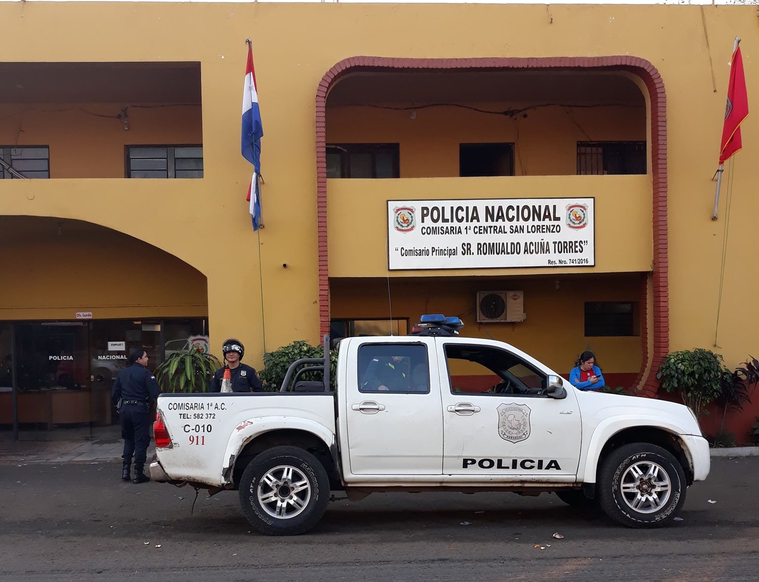 El agresor quedó detenido en la Comisaría Primera de la ciudad de San Lorenzo. Foto: sanlorenzohoy.com