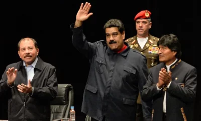 Daniel Ortega, Nicolás Maduro y Evo Morales. Foto: Infobae