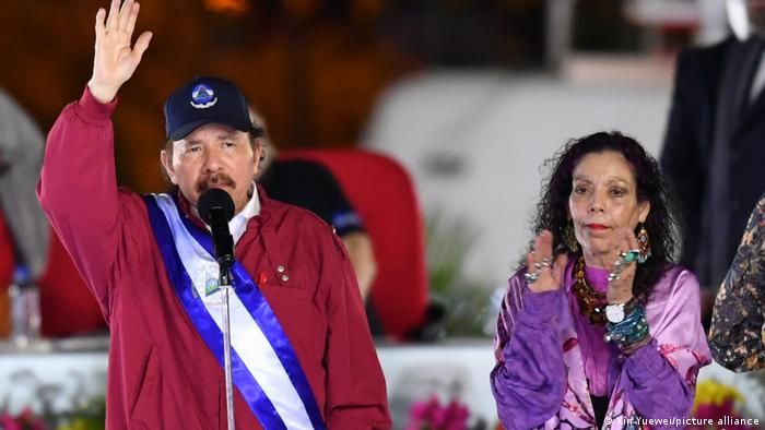 Daniel Ortega y su esposa, Rosario Murillo, vicepresidenta de Nicaragua. Foto: DW