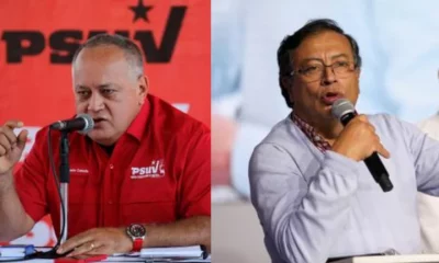 Diosdado Cabello y Gustavo Petro. Foto: Infobae