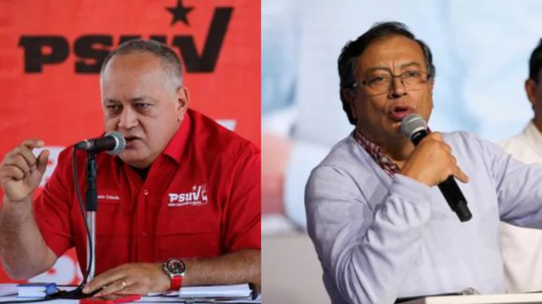 Diosdado Cabello y Gustavo Petro. Foto: Infobae