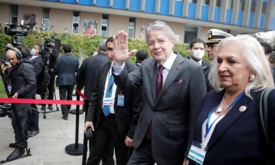 El presidente de Ecuador, Guillermo Lasso, asiste a una reunión de naciones andinas, en Lima, Perú, el 29 de agosto de 2022. Reuters