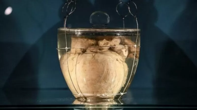 El corazón de Pedro I ha estado expuesto en la Sala Noble de la Hermandad de Lapa, en Oporto. Foto: BBC Mundo