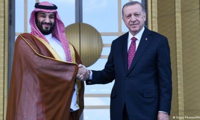 El príncipe saudí Mohammed bin Salman y el presidente de Turquía Recep Tayyip Erdogan. Foto: DW
