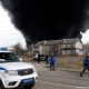 Incendio desatado en la región de Belgorod, cuya autoría fue atribuida por los rusos a la ofensiva ucraniana. Foto: DW