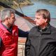 Jair Bolsonaro y Mario Abdo Benítez, verificando las obras. Foto: Presidencia