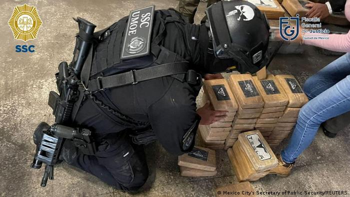 Las autoridades de México decomisaron 1,6 toneladas de cocaína a fines de julio. Foto: DW