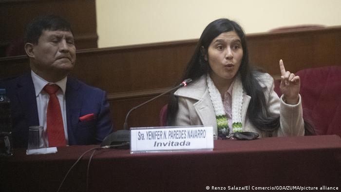 Pedro Castillo junto a Yenifer Paredes. Foto: DW