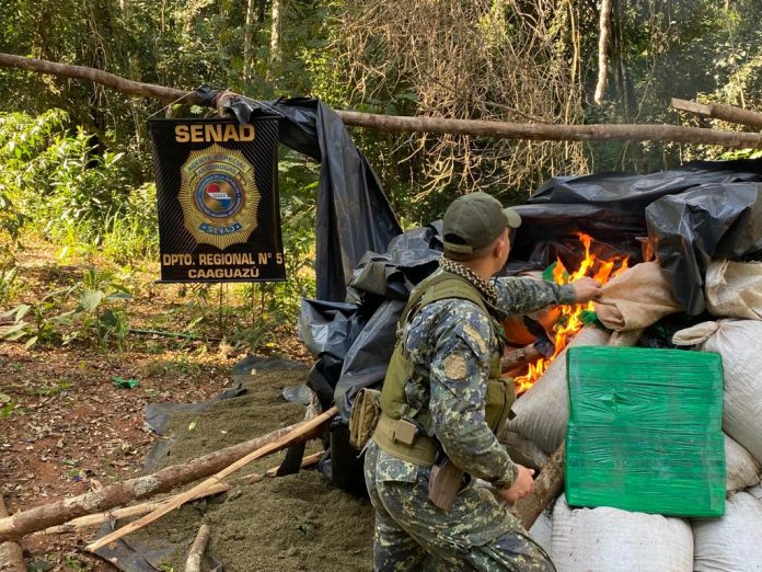 El operativo fue concretado tras una incursión realizada en la Reserva Morombí, departamento de Canindeyú. Gentileza