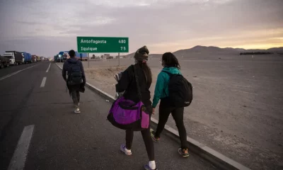 Venezolanos en camino hacia Chile. Foto: Infobae